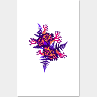 Coral Carnation - Green/Purple/Pink Posters and Art